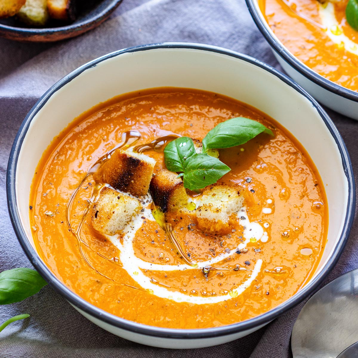 Image of Creamy Tomato Basil Soup